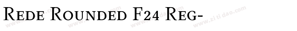 Rede Rounded F24 Reg字体转换